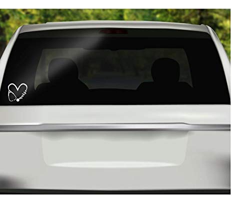 Nurse Heart Vinyl Decal - White 4.5 x 4.3 Inch - Made in USA by Foxtail Decals - Waterproof Sticker for Car Windows, Laptops, Tablets, Water Bottles - Perfect for Nurses, Medical Professionals & Healthcare Appreciation Gifts