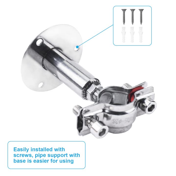 Eyourlife 32mm Stainless Steel Ceiling Pipe Bracket - Heavy Duty Support for HVAC, Plumbing & Industrial Pipes (Indoor/Outdoor Use)