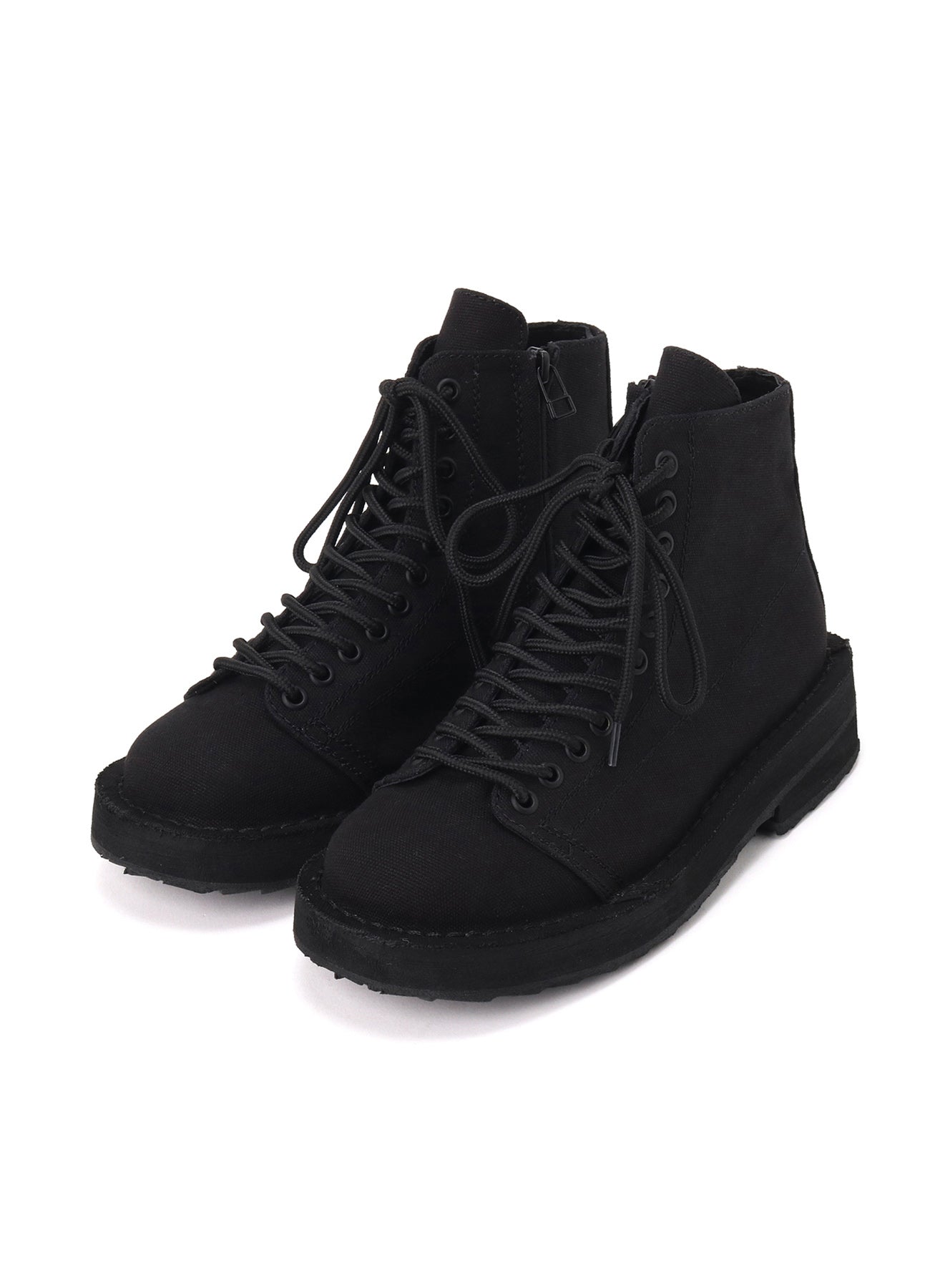 Stylish Cotton Canvas Lace-Up Biker Boots for Women - Trendy Motorcycle Ankle Booties for Casual Outfits & Fall Fashion