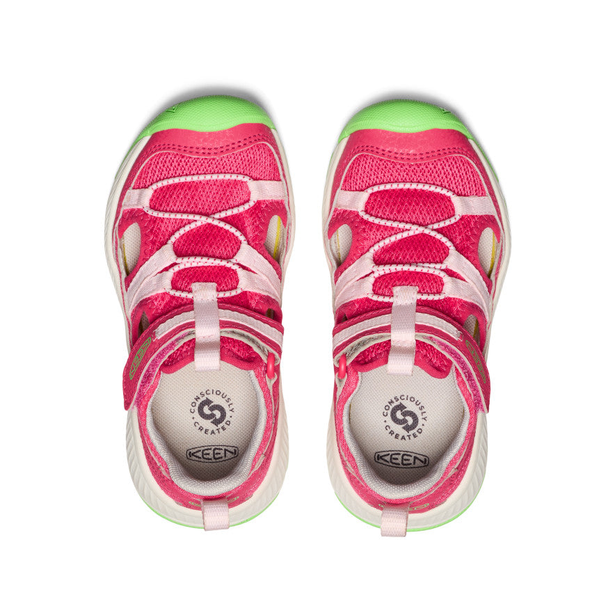 Motozoa Kids' Sandals for Little Girls - Raspberry Pink & Giggle Pink | Comfortable & Durable Toddler Sandals for Outdoor Play, Beach, and Summer Activities