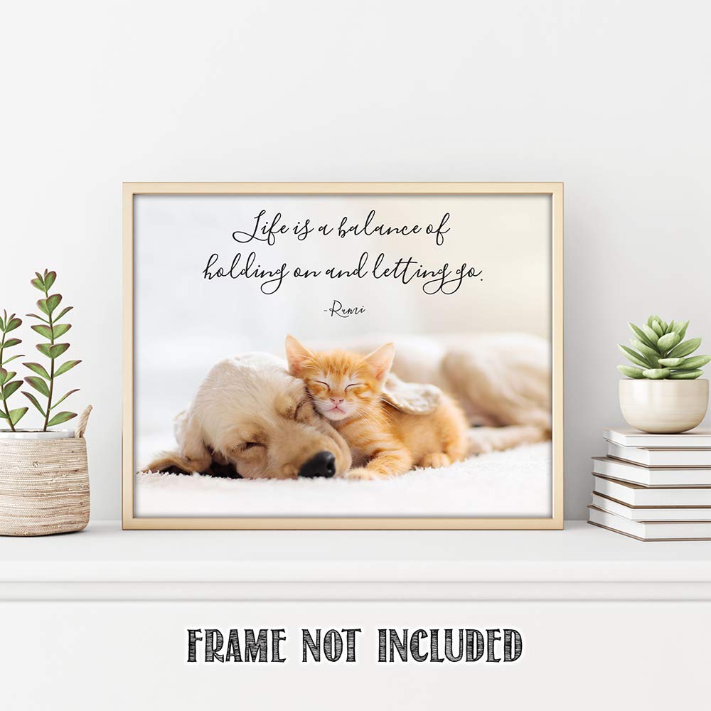 TJ Originals - Motivational Wall Art 11x14, Zen & Spiritual Decor with Rumi Quotes - Perfect Gift for Home & Office