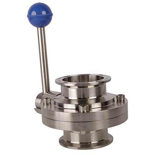 2 Inch Tri Clamp Butterfly Valve - Stainless Steel SS304 & Silicone Seal - 3 Pack for Brewing, Food Processing & Industrial Applications - Glacier Tanks