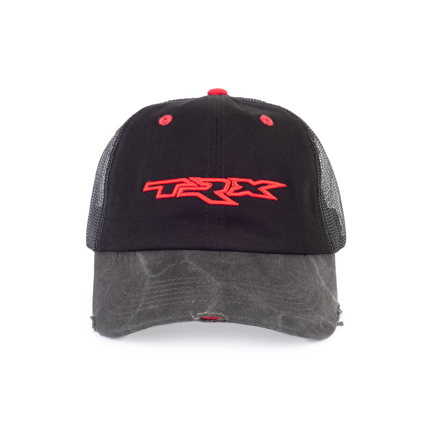 RAM Trucks Distressed TRX Custom Trucker Hat - Unstructured 6-Panel, One Size Black - Perfect for Outdoor Adventures and Casual Wear