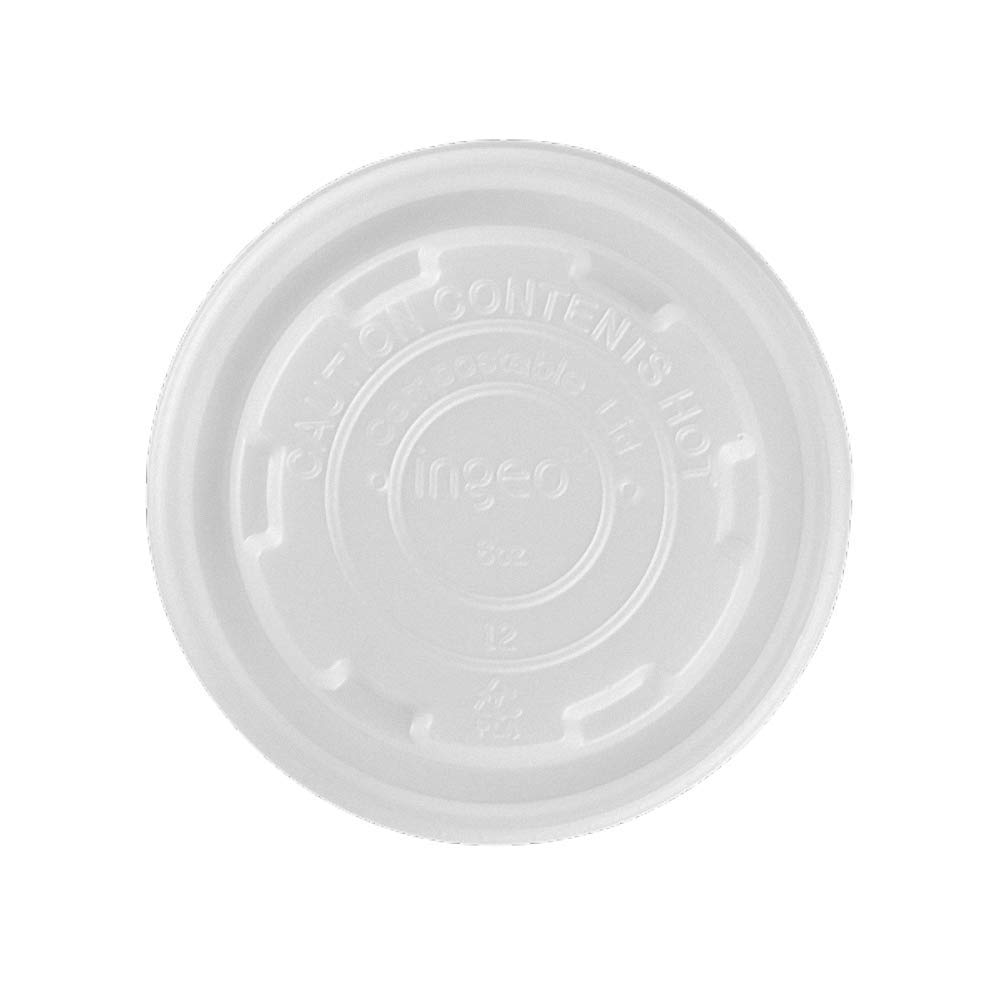 Karat Earth KE-KDL90 8 oz Compostable Paper Food Containers with Flat Lids - 1000 Pack | Eco-Friendly Takeout Boxes for Restaurants, Catering & Meal Prep | BPA-Free Disposable Containers for Hot & Cold Foods