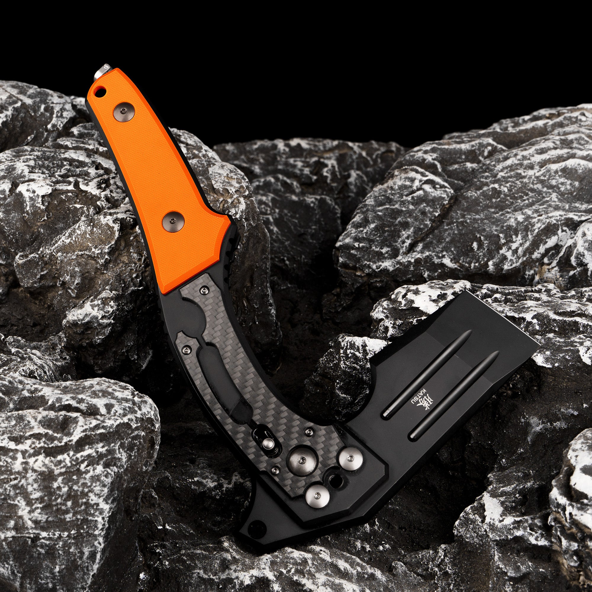 KATSU FA01 Tactical Folding Axe with Axis Lock - Sakura Blade Nemoto Design for Camping, Survival & Outdoor Adventures