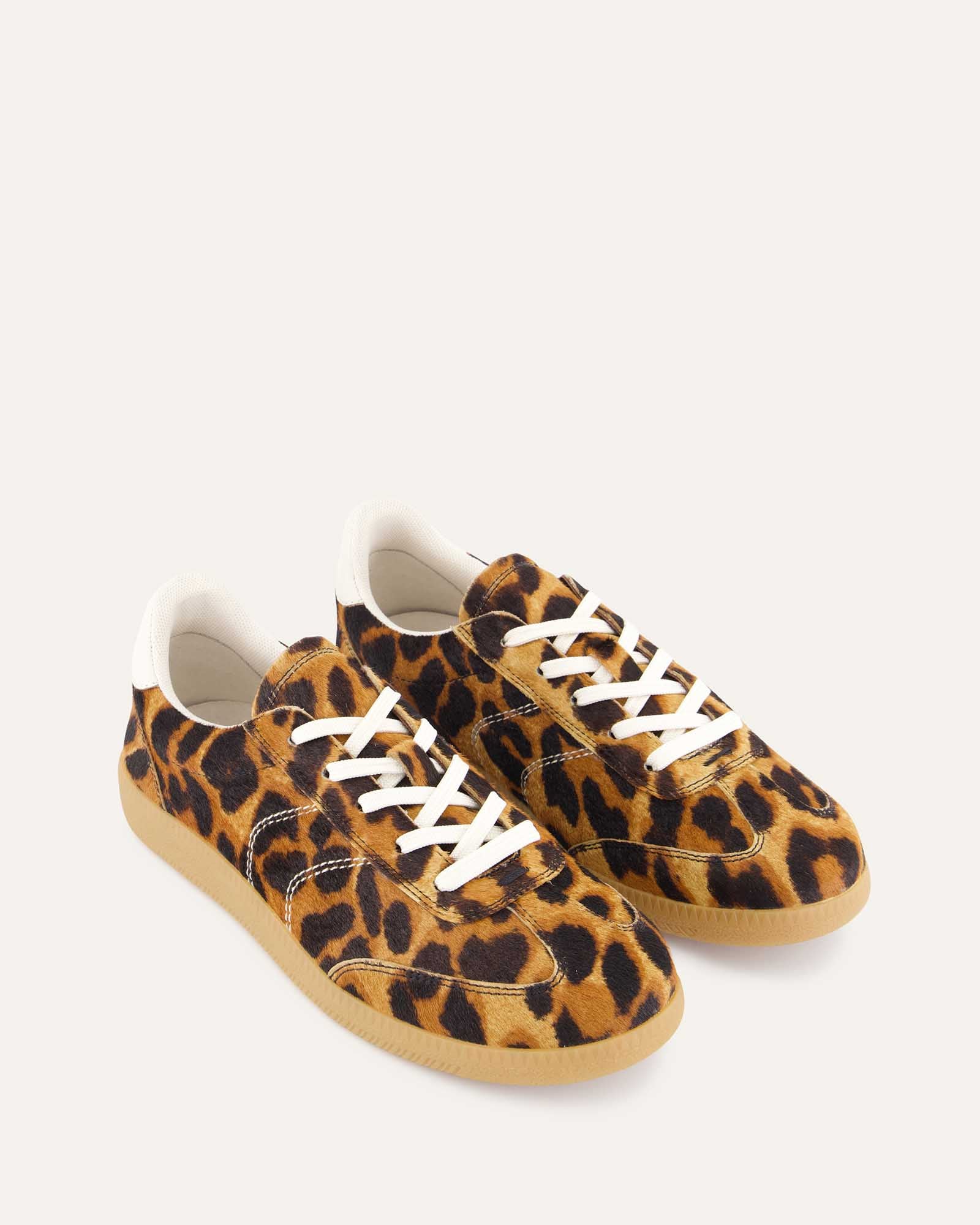 LILO Women's Leopard Print Leather Sneakers - Fashionable Comfort for Casual Wear, Walking & Everyday Outfits