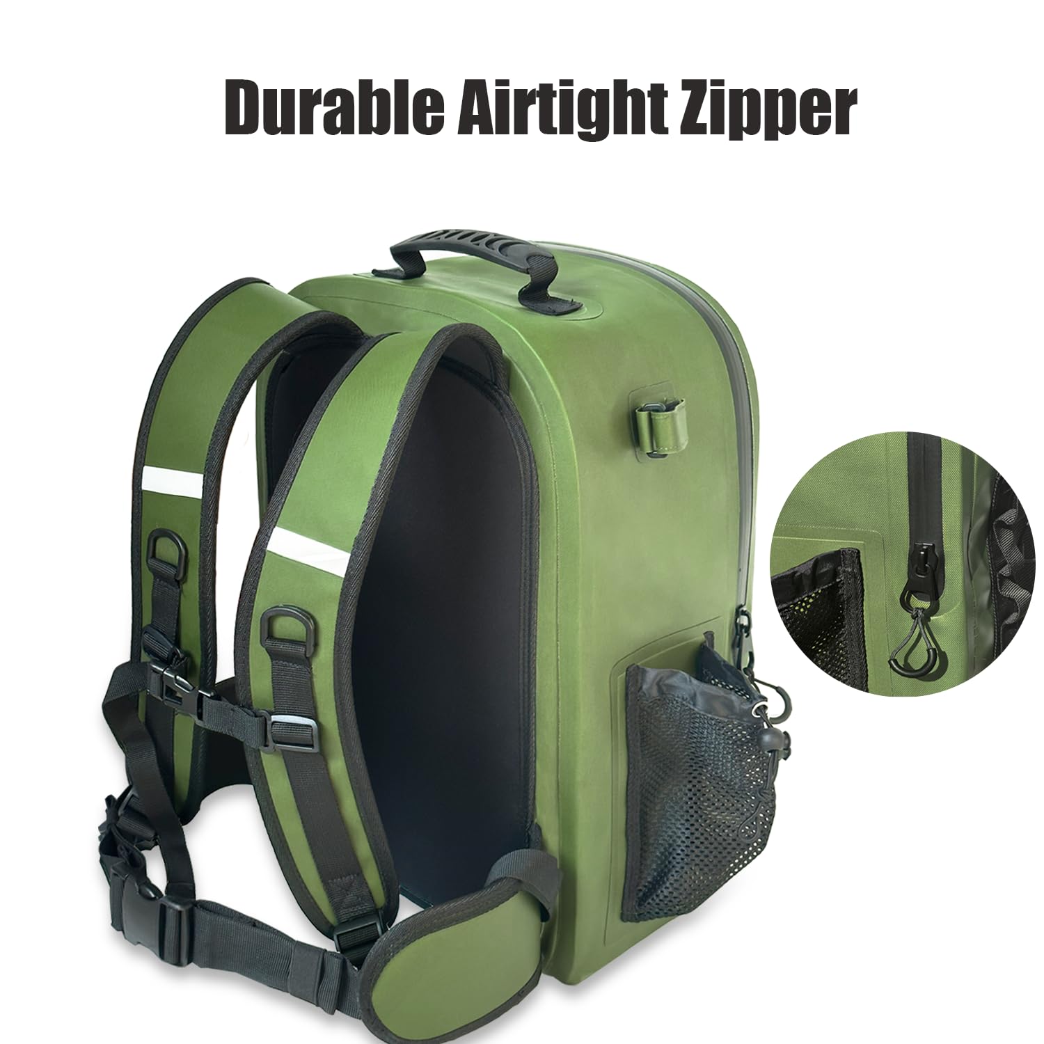 Waterproof Fishing Backpack with Rod Holder - 26L Fly Fishing Tackle Storage Backpack for Men & Women - Perfect for Fly Fishing, Kayak Fishing, and Outdoor Adventures