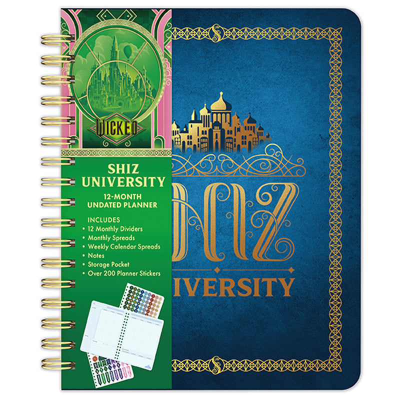 Wicked: Shiz University 12-Month Undated Academic Planner - Perfect for College Students, Teachers & Organization Enthusiasts