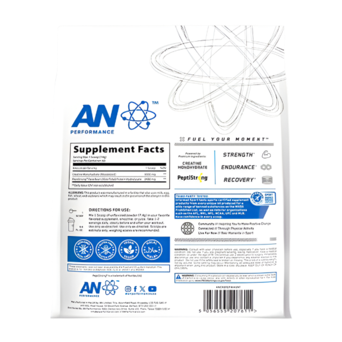 Applied Nutrition Creatine + Peptide Supplement 444g - Muscle Recovery & Strength Boost for Athletes & Fitness Enthusiasts