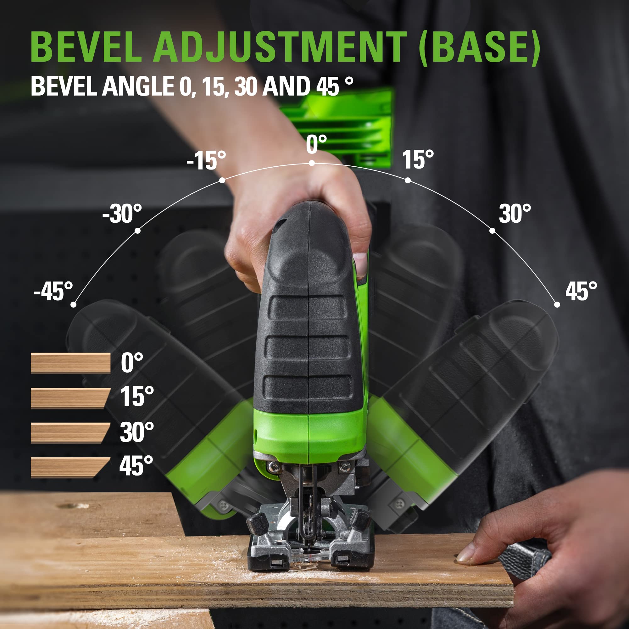 Greenworks 24V Brushless Cordless Jig Saw with 4.0Ah Battery & Charger - 1
