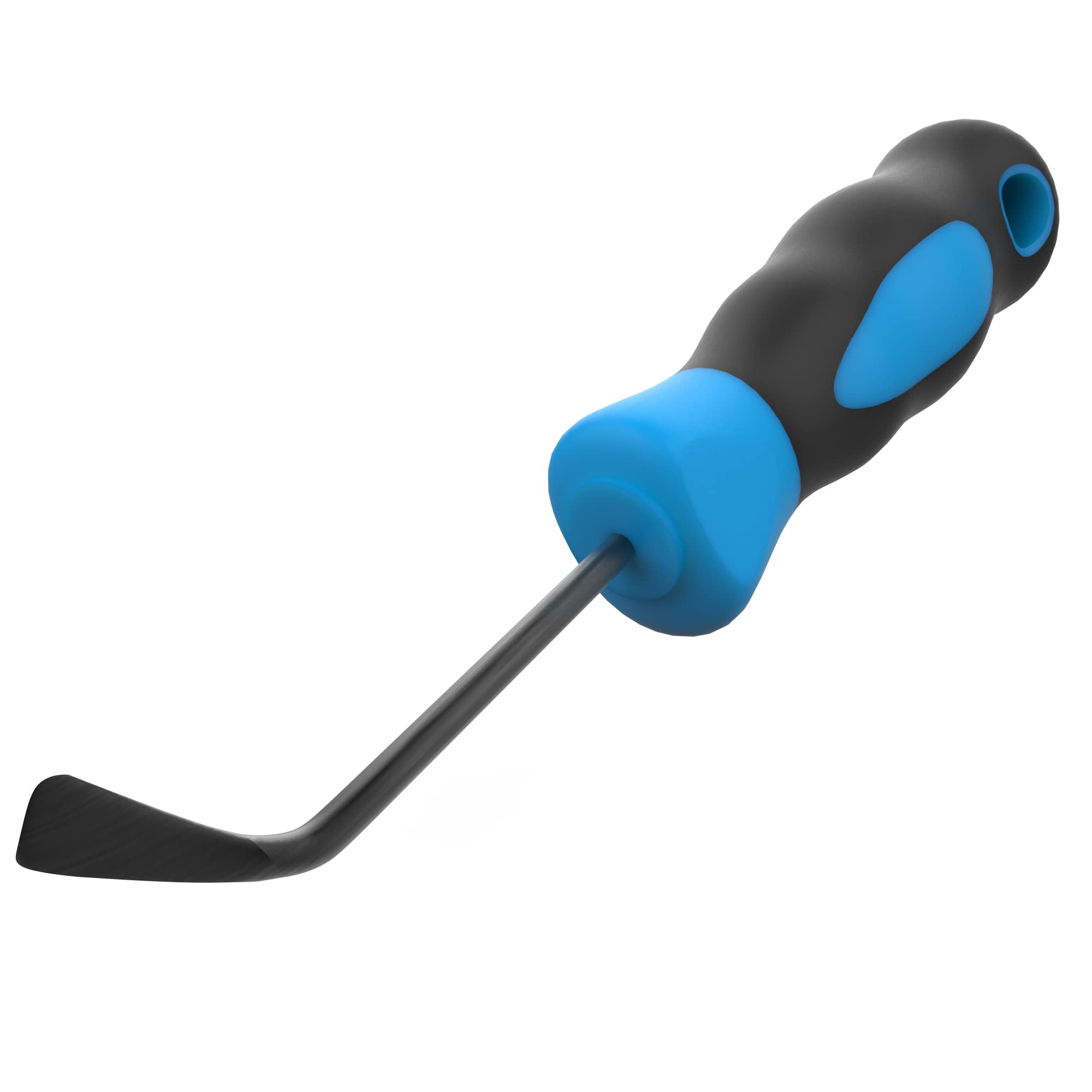 OxGord Universal Wheel Cover Removal Tool - Steel Spoon Tip with Rubber Handle for Center Caps & Hubcaps - Black and Blue - Perfect for Car Maintenance & DIY Auto Repair