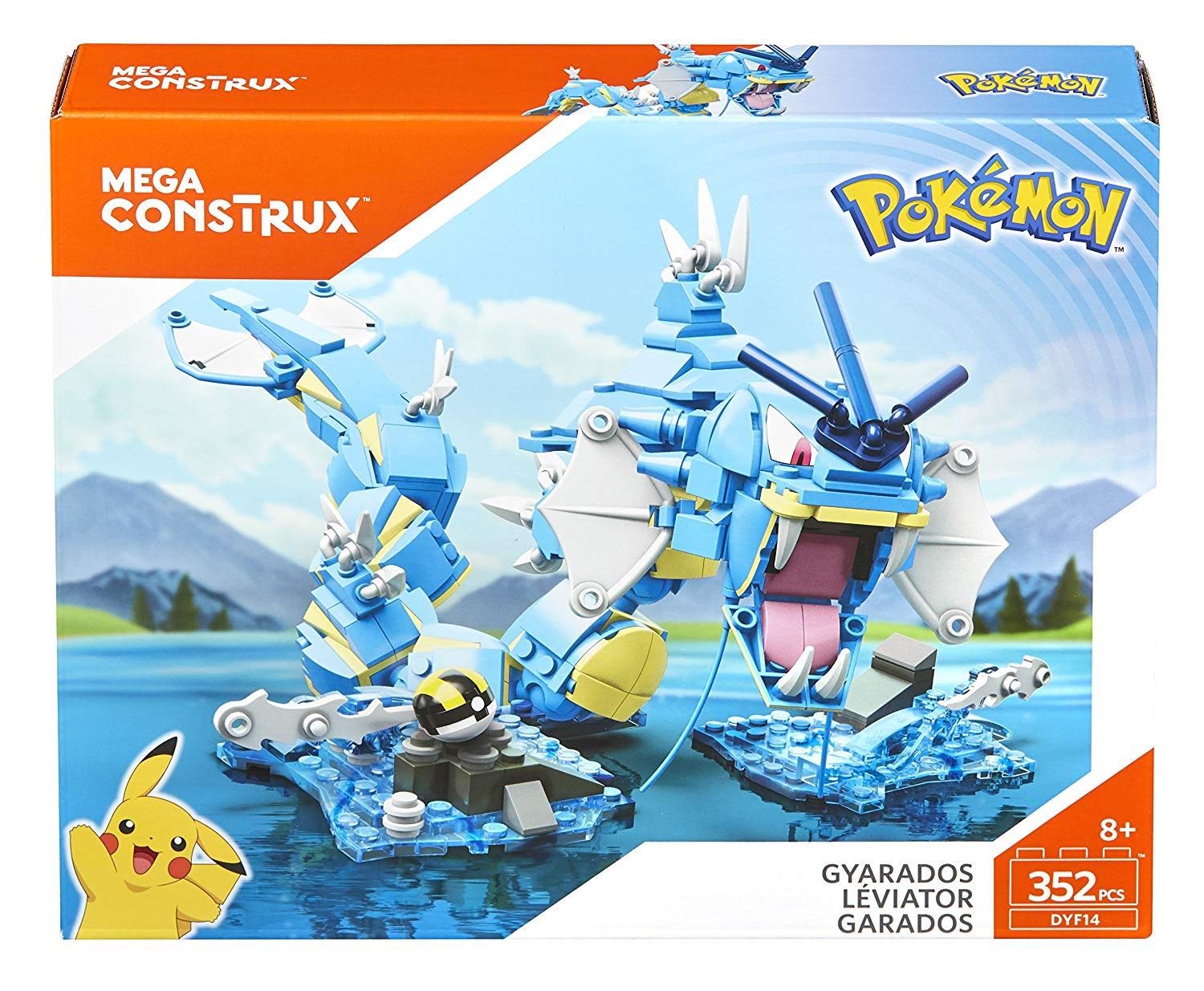 Mega Construx Pokemon Gyarados Building Set - Amazon Exclusive Collectible Toy for Kids & Adults | Perfect for Pokemon Fans, Gift Giving & Display