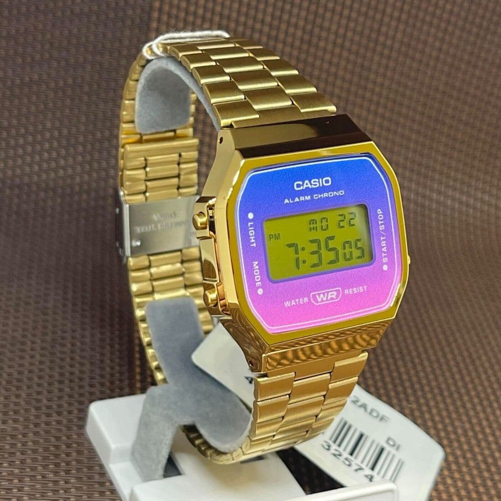 CASIO A168WERG-2ADF Digital Stainless Steel Men's Watch - Classic Retro Style for Everyday Wear & Casual Fashion