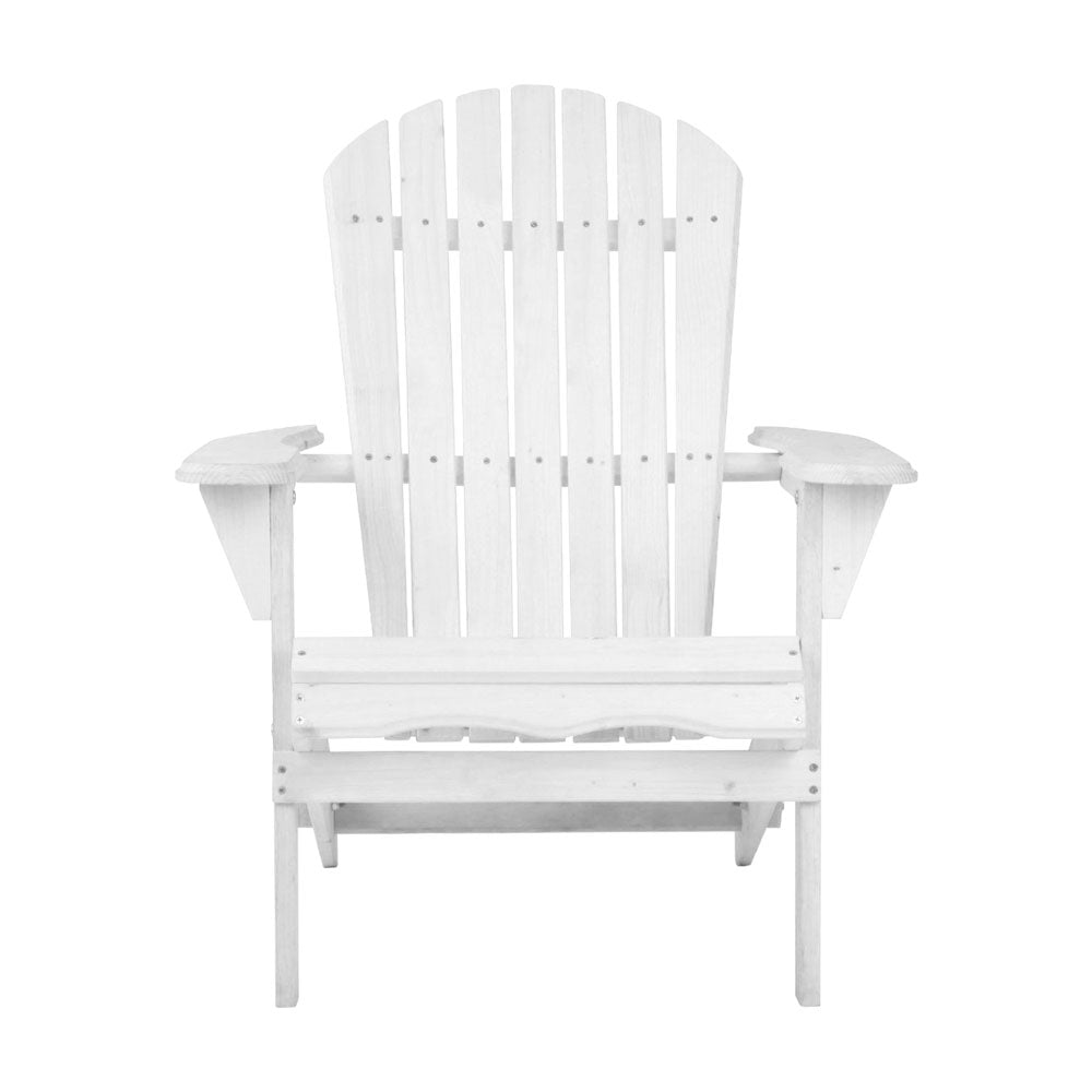 **Adirondack Outdoor Chairs - Foldable Wooden Beach & Patio Furniture - White - Perfect for Backyard, Poolside & Beach Relaxation**