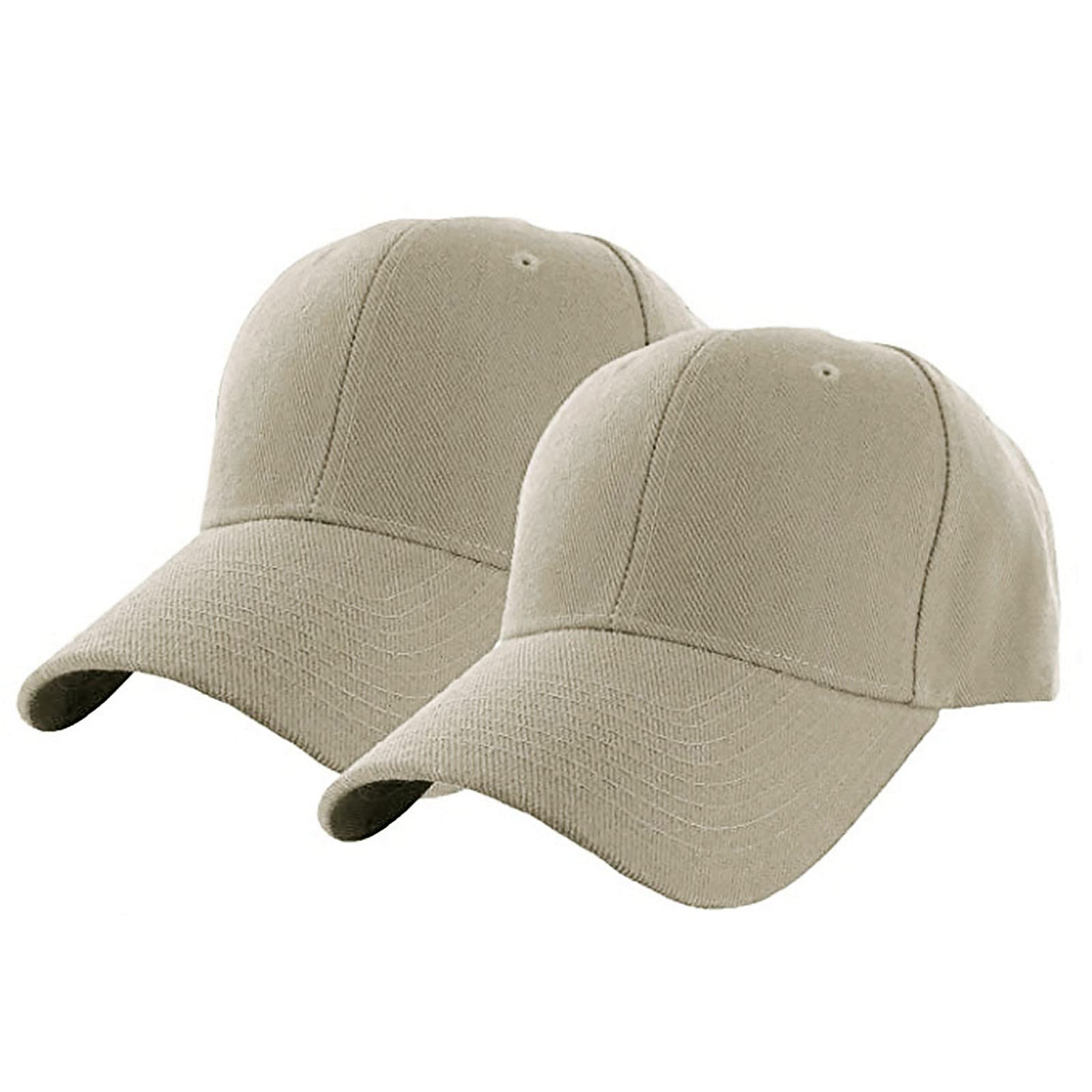 OSTELY Men's Summer Baseball Cap - 2PC Solid Color Adjustable Sports Hat for Outdoor, Casual & Baseball Games - Perfect for Running, Hiking, and Summer Activities
