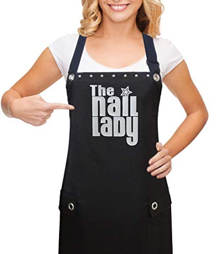 Professional Manicure Pedicure Nail Tech Apron for Women - Waterproof & Adjustable Nail Salon Apron (Island Blue) - Perfect for Nail Technicians, Spa Professionals & Home Use