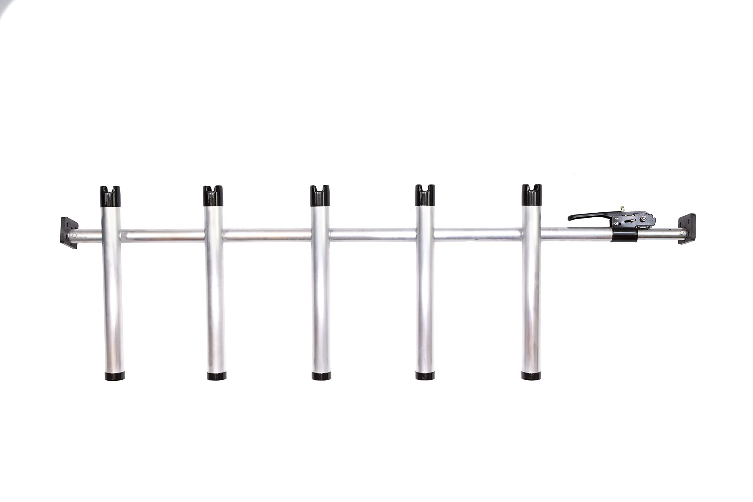 5-Rod Fishing Rod Holder for Truck Bed - Heavy Duty & Adjustable - Perfect for Anglers & Outdoor Enthusiasts - Ideal for Road Trips, Beach Fishing & Boat Transport
