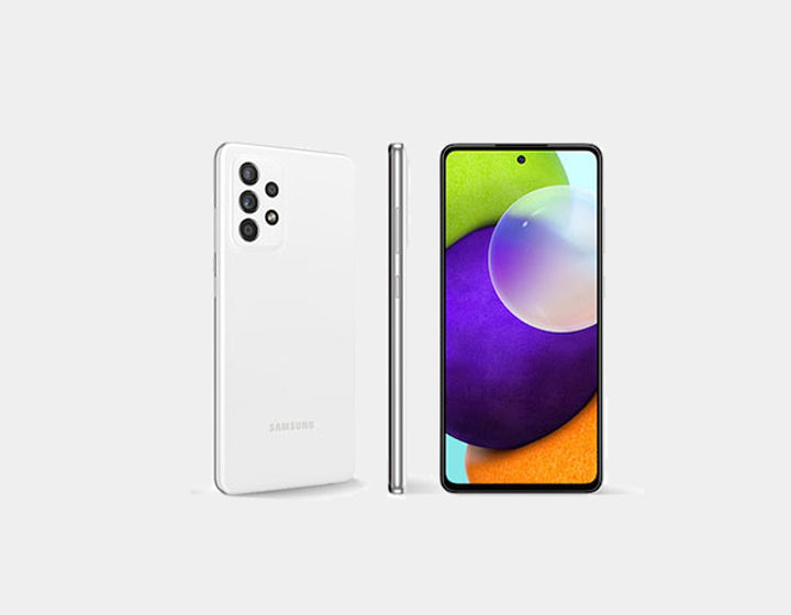 Samsung Galaxy A52 4G LTE Unlocked Smartphone - 6GB RAM 128GB ROM - Dual SIM - Awesome White | Perfect for Travel, Work & Everyday Use