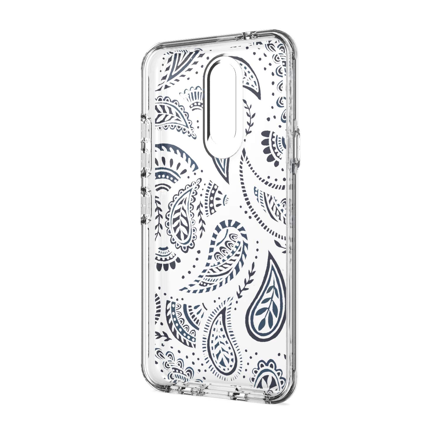 Z-GEN Slim Hybrid Clear TPU Phone Case for LG K40/Harmony 3/Xpression Plus 2 (2019) LM-X420/LG Solo LTE L423DL - Shockproof Protective Cover with AC2 Blue Totem Design - Perfect for Daily Use, Work & Outdoor Activities