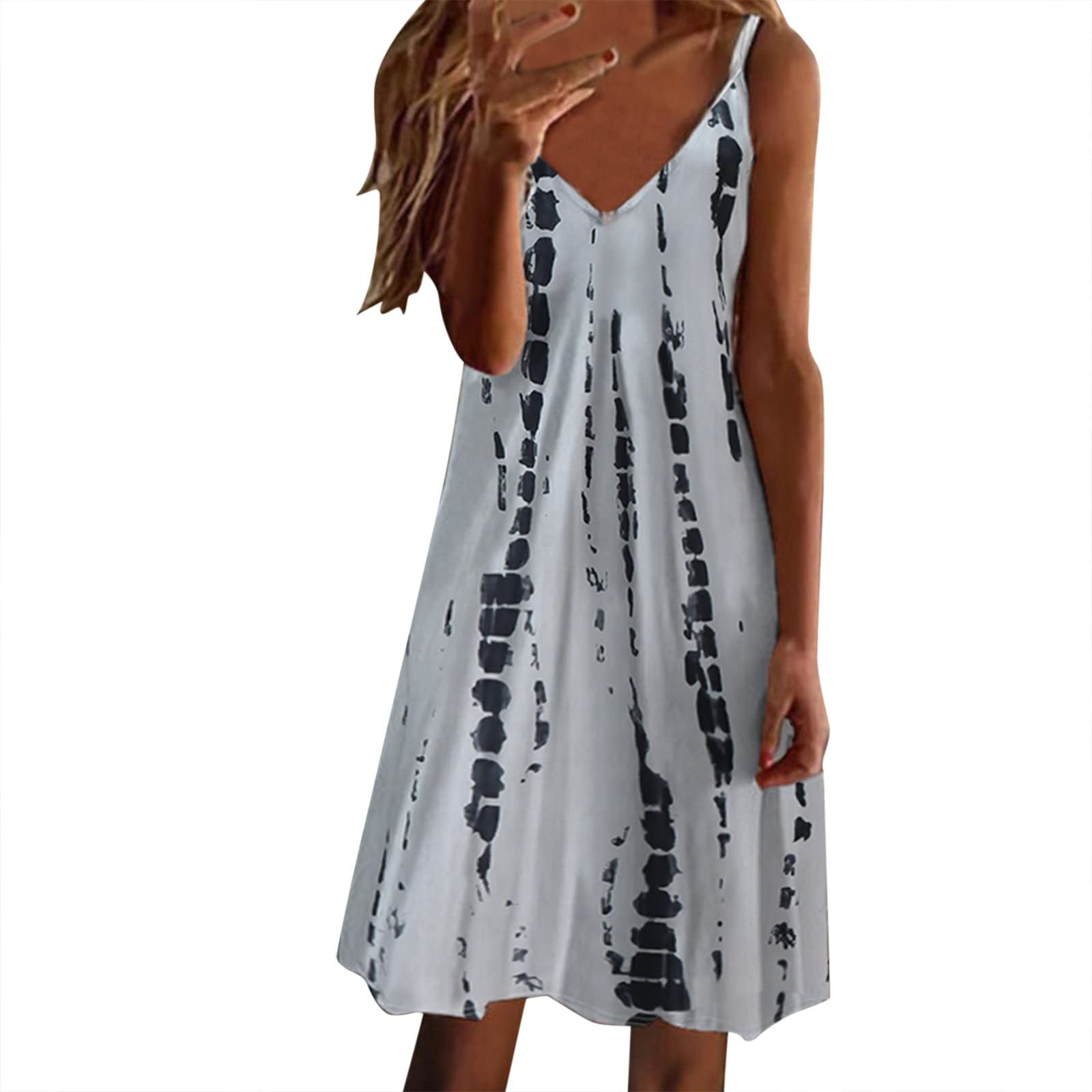 Women's V-Neck Boho Maxi Dress - Floral Summer Beach Kaftan for Casual Spring & Vacation | Perfect for Beach Outings, Date Nights & Outdoor Events