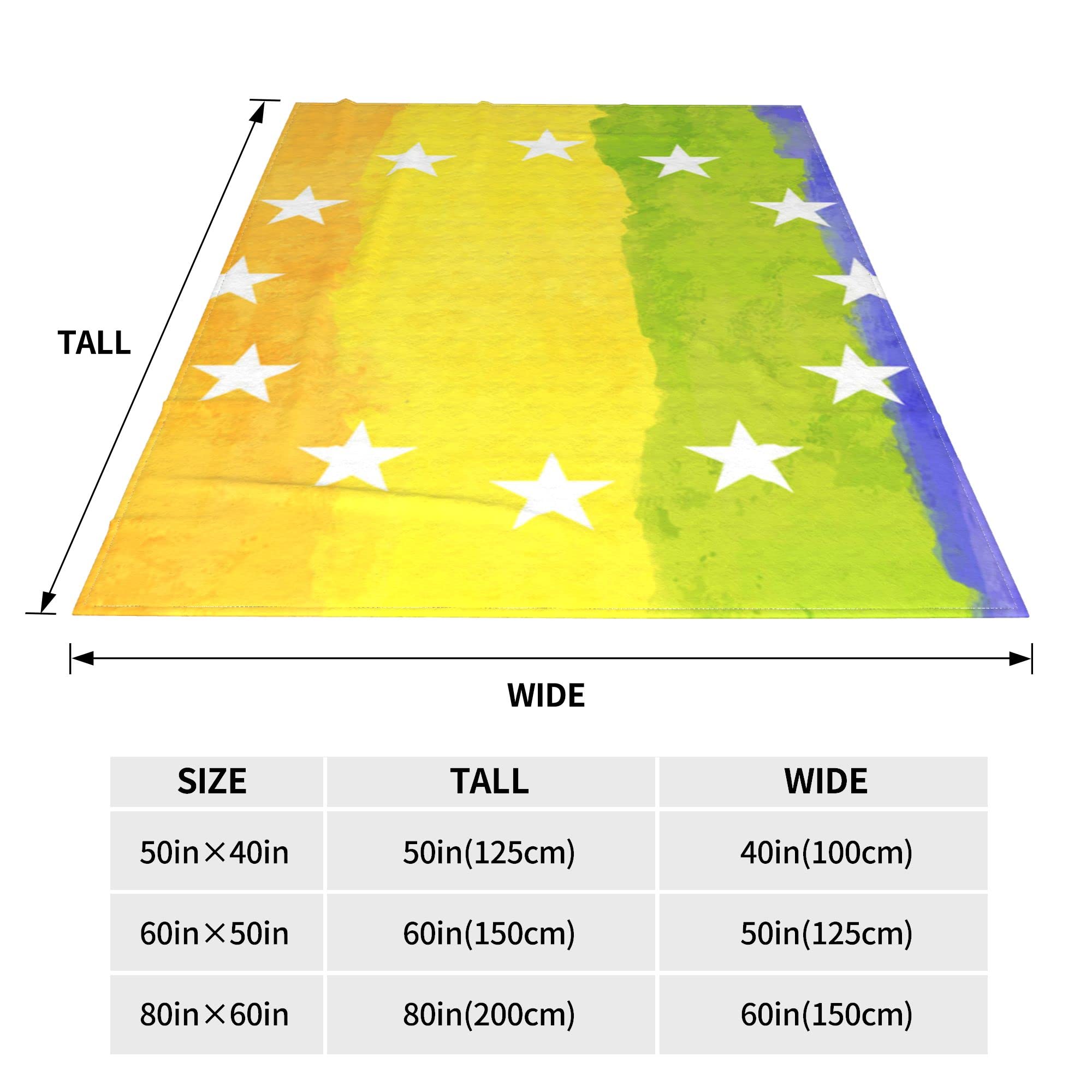 Soft Flannel Pride LGBT Flag Throw Blanket - Cozy Microfiber Blanket for Bed, Couch & Sofa - European Style Summer Blanket for Teens, Boys & Girls - Perfect for Lounging, Netflix Nights & Pride Celebrations