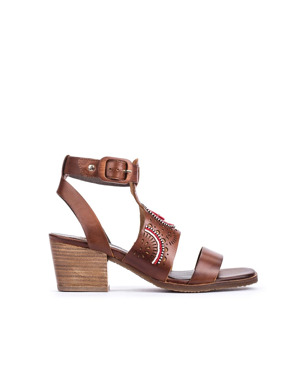 PIKOLINOS Women's Leather Kenia Heeled Sandals - Comfortable & Stylish for Summer, Parties & Weddings