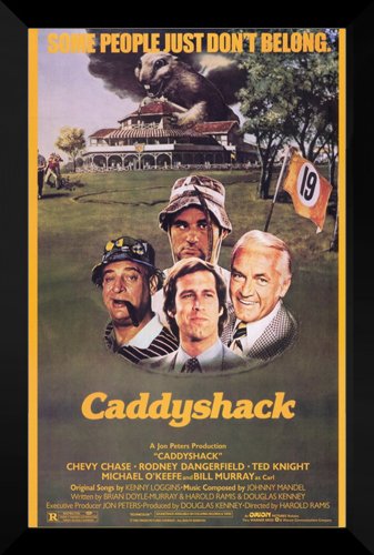 ArtDirect Caddyshack Framed 27x40 Movie Poster Featuring Chevy Chase - Perfect for Home Theater, Man Cave, and Movie Memorabilia Collections