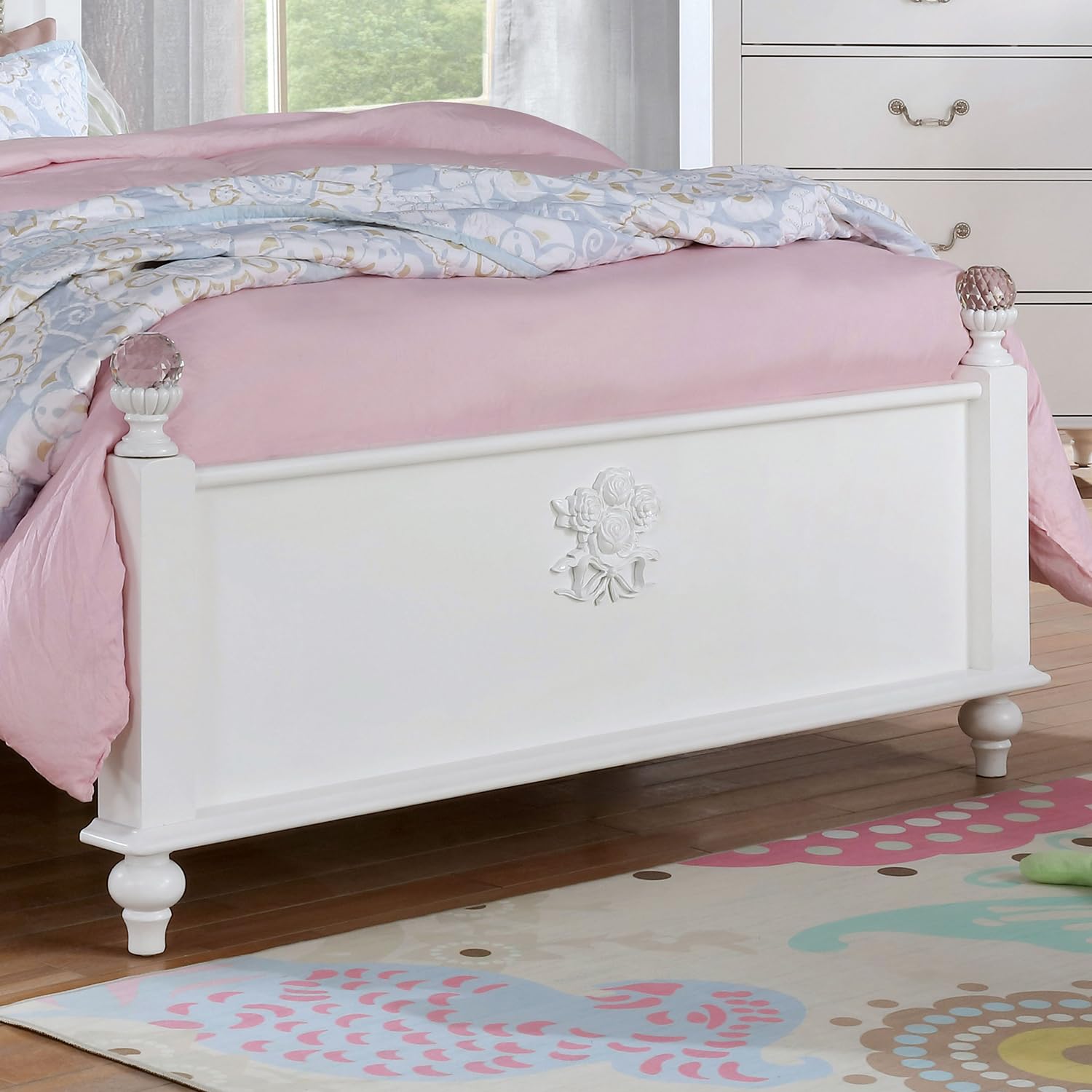 Furniture of America Mondu 3-Piece White Wood Bedroom Set - Full Size Bed Frame with 2 Nightstands for Modern Home Decor | Perfect for Master Bedroom, Guest Room & Apartment Living