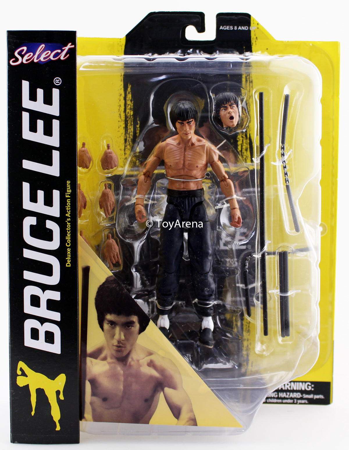 Diamond Select Bruce Lee Shirtless Action Figure - 7-Inch Collectible Martial Arts Statue for Display & Gifts | Perfect for Fans, Collectors, and Home Decor