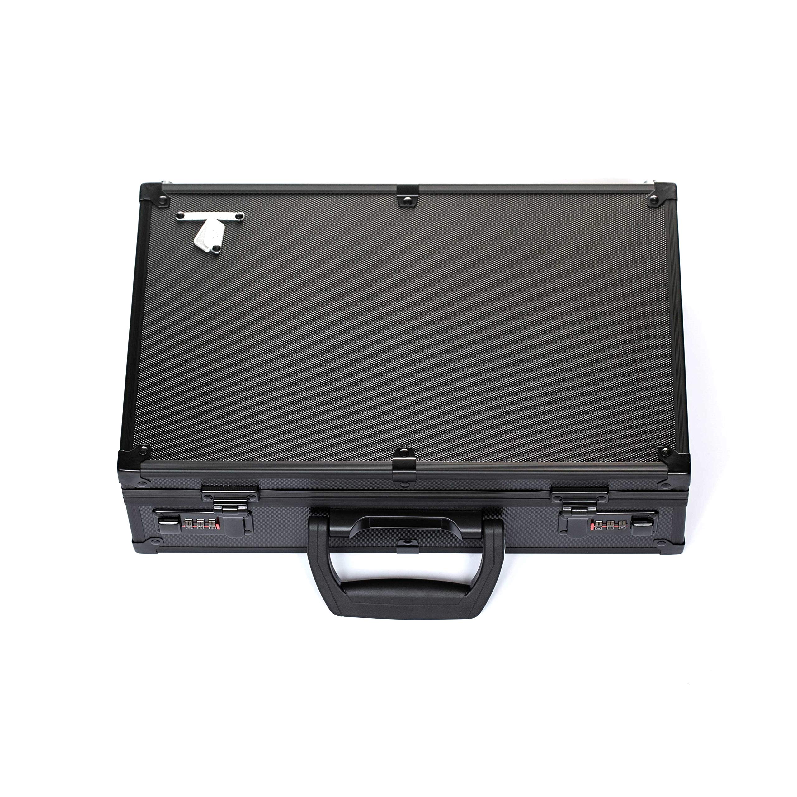 TC-A6 Black Lockable Storage Case with Adjustable Dividers - Perfect for TCG, MTG, Yu-Gi-Oh, KeyForge & Trading Card Games | Organize & Protect Magic The Gathering, Flesh and Blood, Dominion & Toploader Cards | Ideal for Game Nights, Tournaments & Collectors