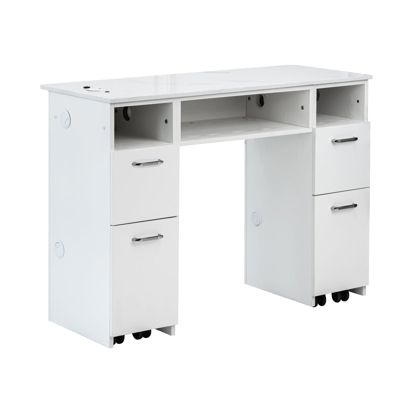 Professional AVIGNON Manicure Table for Nail Salon - Single Station with Storage Drawer - Perfect for Home & Salon Nail Care Services