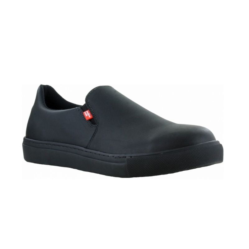 Mellow Walk Jessica Women's Slip-On Steel Toe Work Shoes - Black | Comfortable & Durable Safety Shoes for Construction, Warehouse & Industrial Work