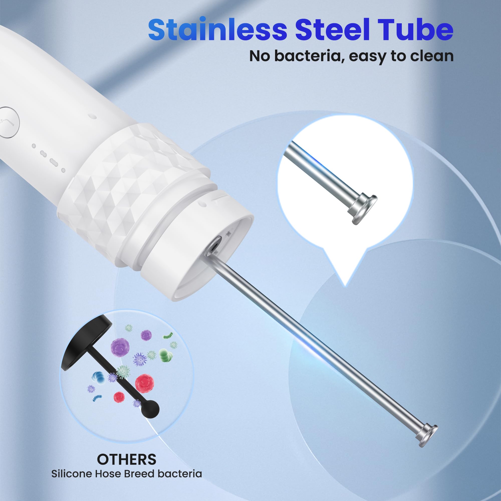 Portable Water Flosser & Electric Toothbrush Combo - 2 in 1 Teeth Cleaning Kit for Home & Travel, Rechargeable Oral Care Set with 3 Modes (White) - Perfect for Daily Dental Hygiene, Braces Care, and Gum Health Maintenance