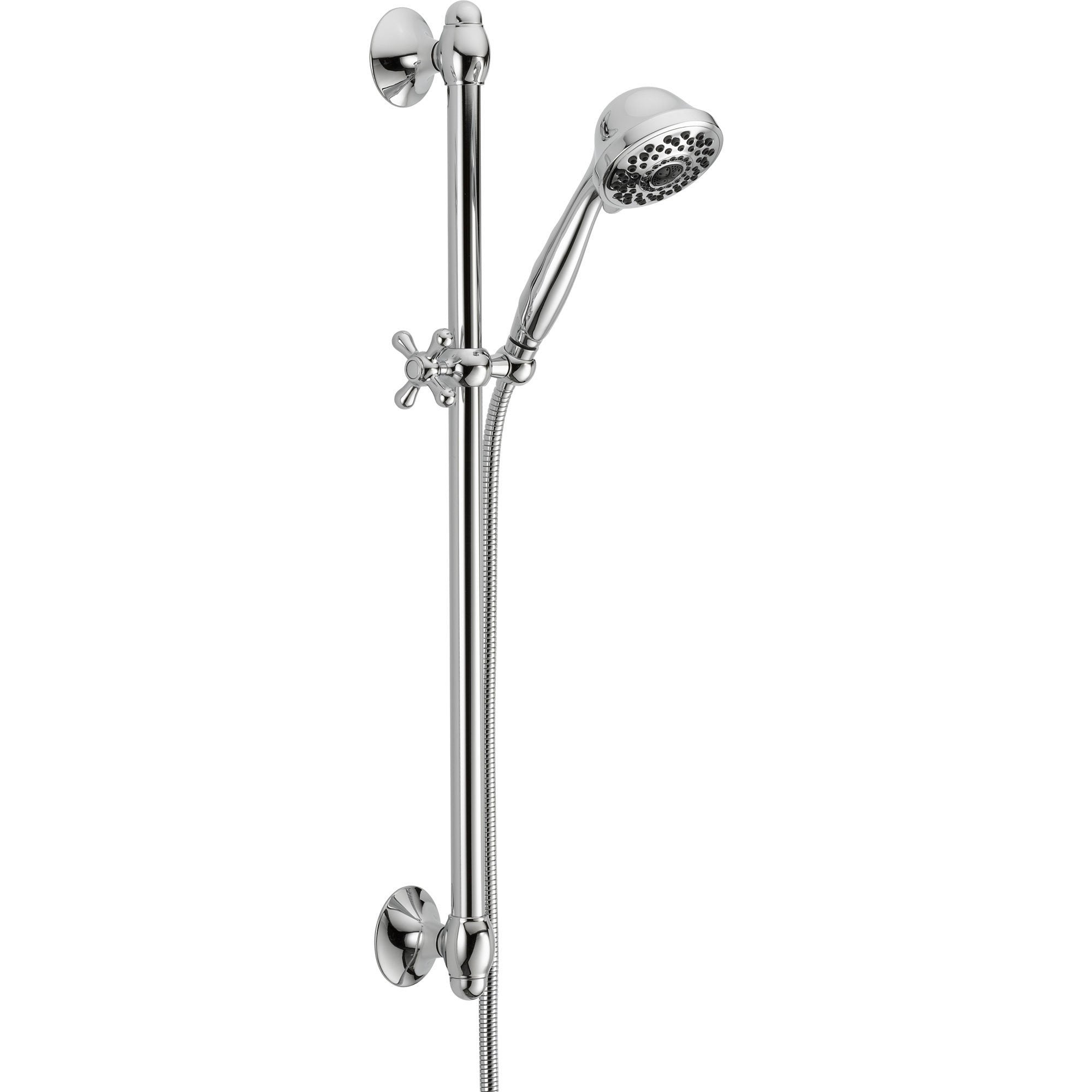 Delta 7 Spray Chrome Handheld Shower Head with Adjustable Slide Bar - 5 Spray Settings for Relaxing Shower Experience - Perfect for Bathroom Renovation & Spa-Like Home Comfort