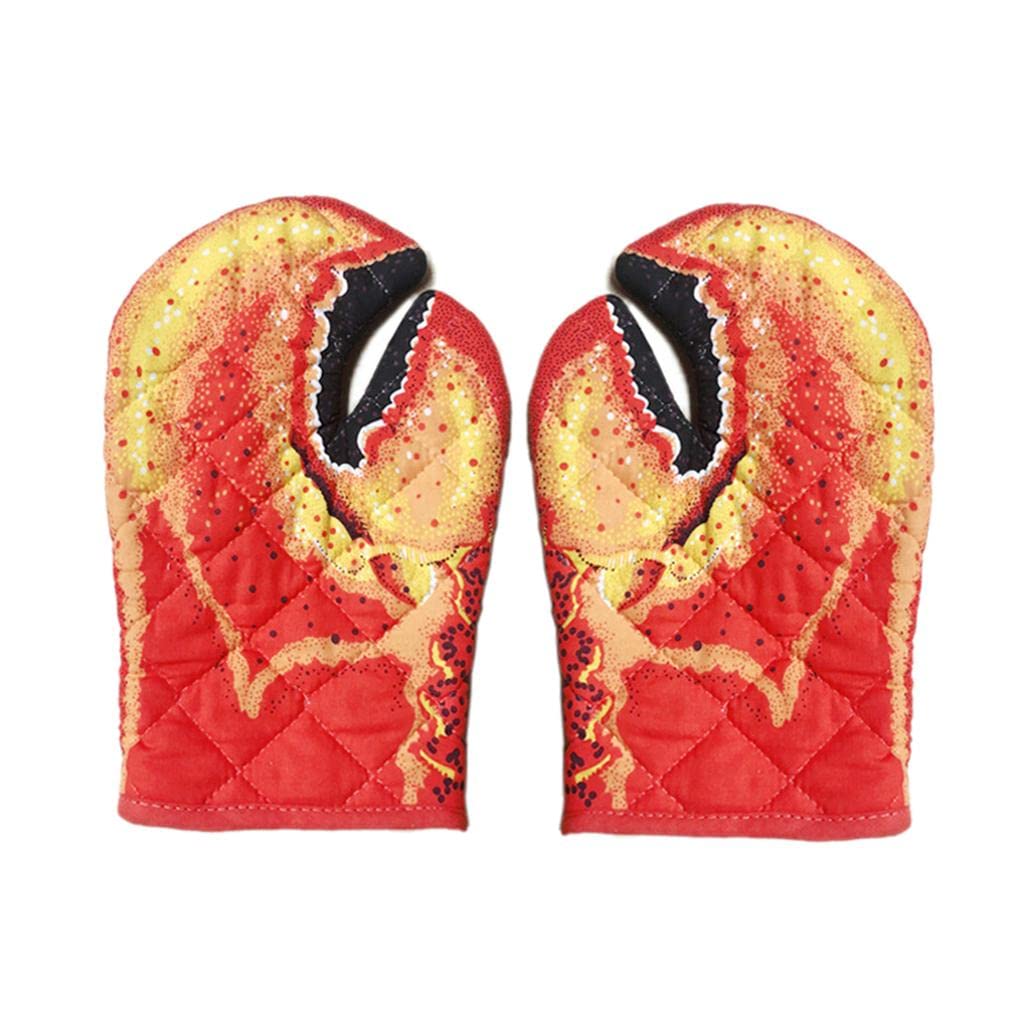 Heat-Resistant MagiDeal Lobster Claw Oven Gloves for Baking, Cooking, BBQ Grilling - Perfect for Kitchen, Camping & Outdoor Barbecue