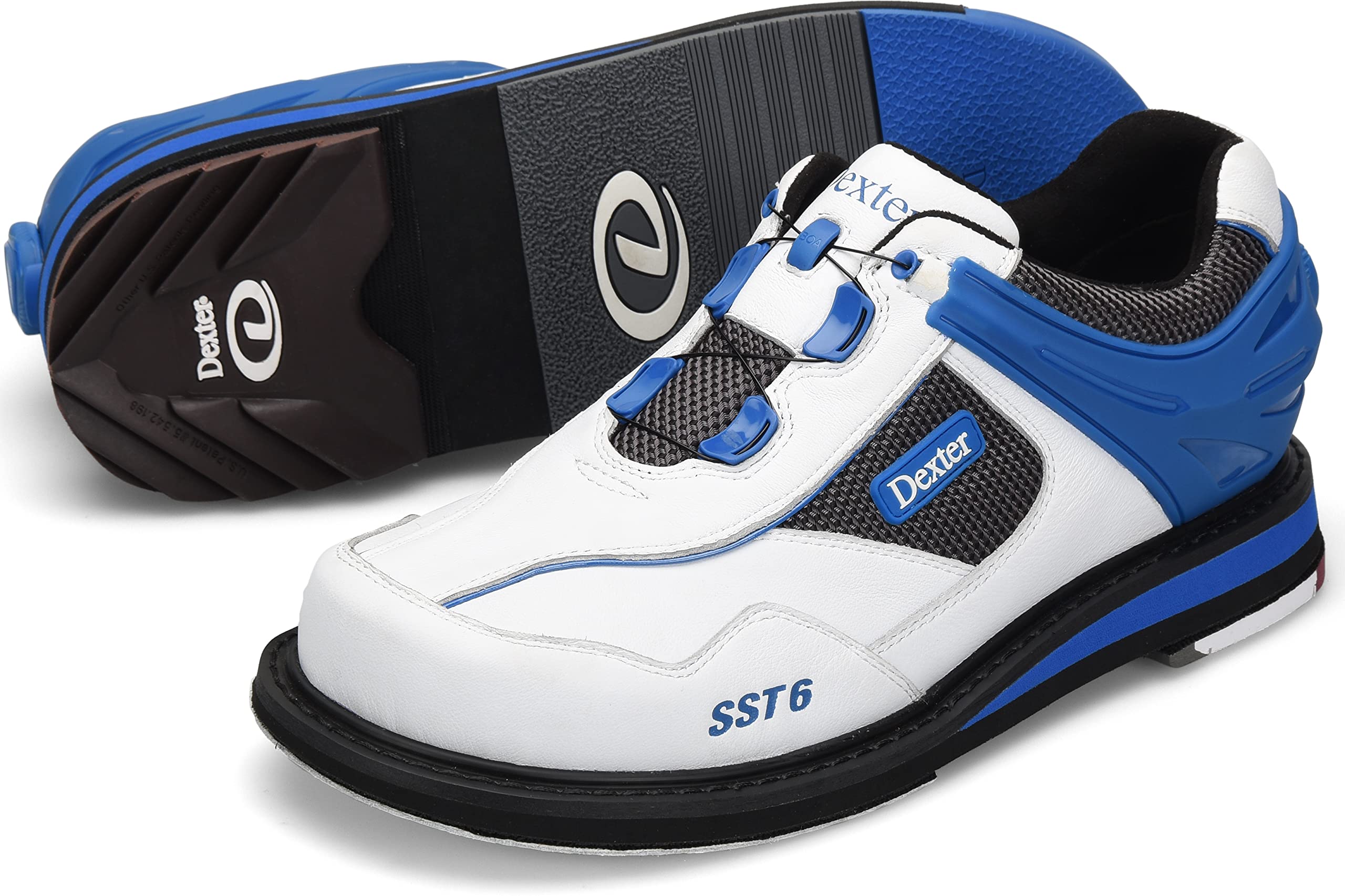Dexter SST 6 Hybrid Boa Bowling Shoes for Men - White/Blue - Size 11.5 - Perfect for League Play & Tournament Performance
