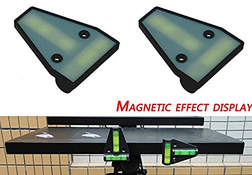 GFNT Magnetic Level Tool with Horizontal Bubble, Trailer, Tripod & Shelf Function - 4 Black Glow in The Dark for Construction, Woodworking & DIY Projects