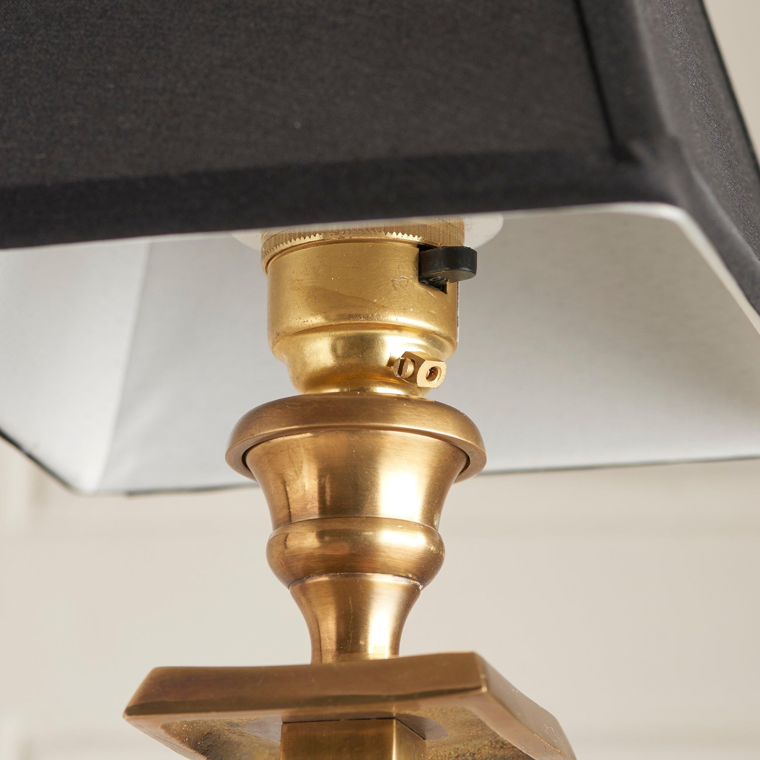 Wellesley Solid Brass Table Lamp Base - Elegant & Durable Base Only for Home Office Decor - Perfect for Living Room, Bedroom, or Study Lighting Upgrade
