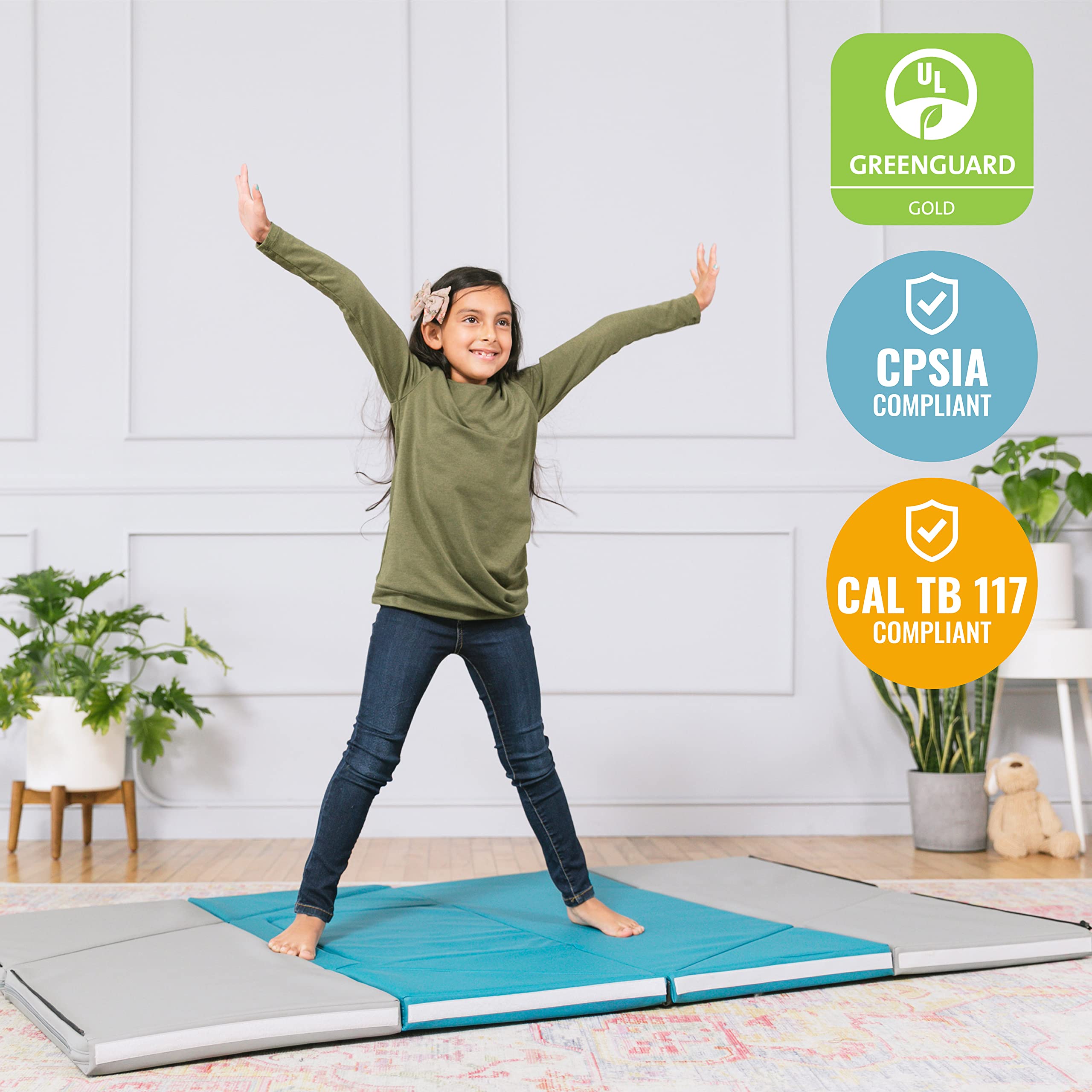 SoftZone Camp Canoe & Tumble Too Folding Playmat for Kids - Non-Slip Nursery Play Mat for Indoor Outdoor Use - Perfect for Camping, Daycare & Home Play Areas