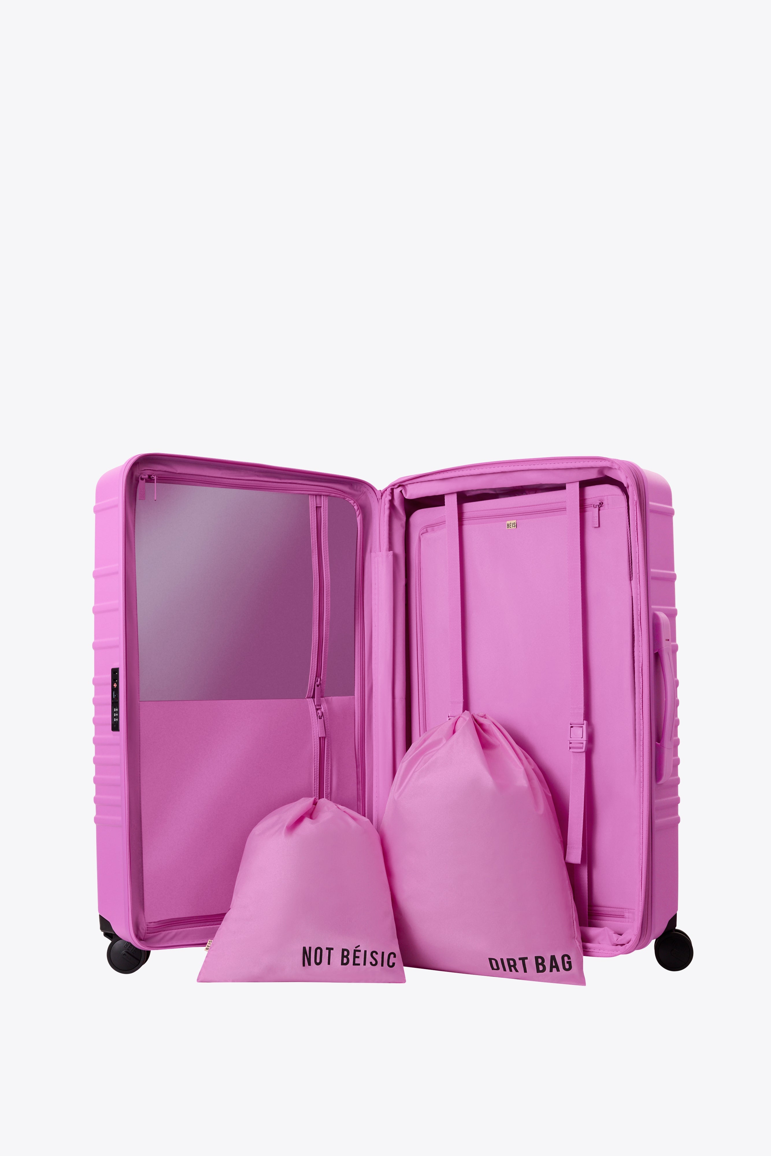 Large Berry Check-In Roller Luggage - Spacious & Durable Suitcase for Air Travel, Business Trips & Vacations