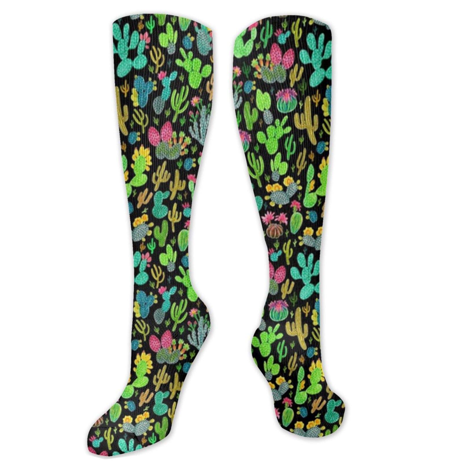 Cactus Compression Socks for Women & Men - Best Running, Sports & Hiking Socks for Travel, Pregnancy & Circulation Support - Perfect for Nurses, Athletes & Long Flights