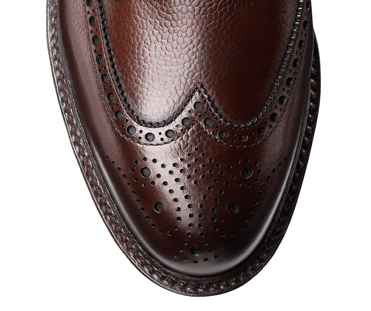 Premium Pembroke Dark Brown Scotch Grain Leather - Perfect for Wallets, Belts & Luxury Accessories