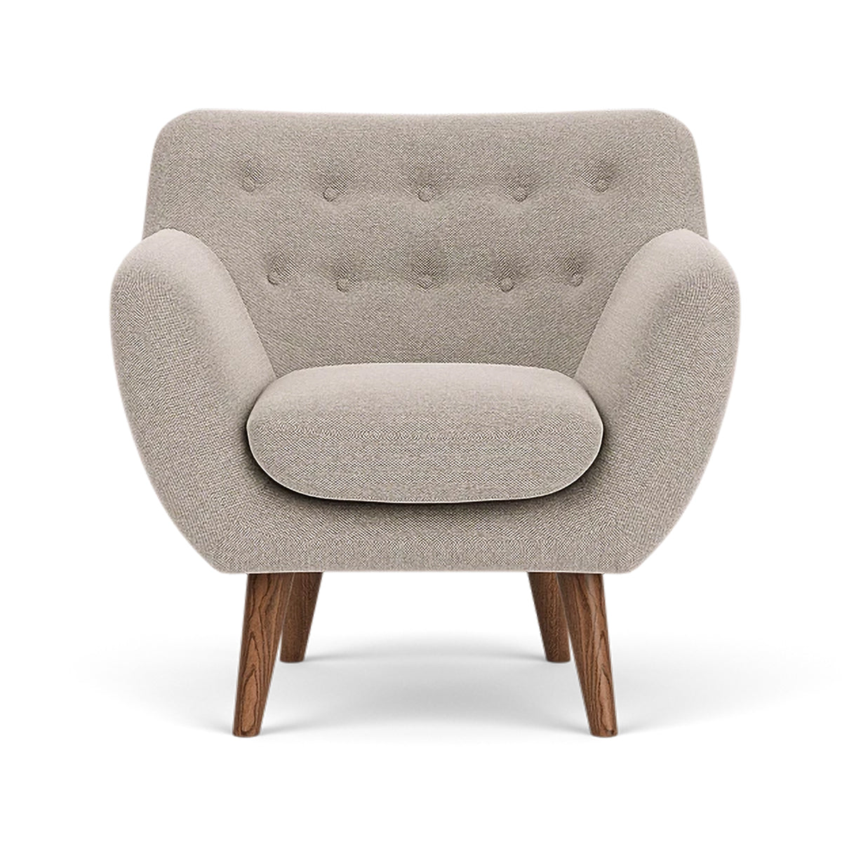 Anne Fabric Armchair - Modern Upholstered Accent Chair for Living Room, Bedroom & Office - Comfortable Lounge Chair with Sturdy Wooden Legs (Perfect for Reading, Relaxing & Home Decor)