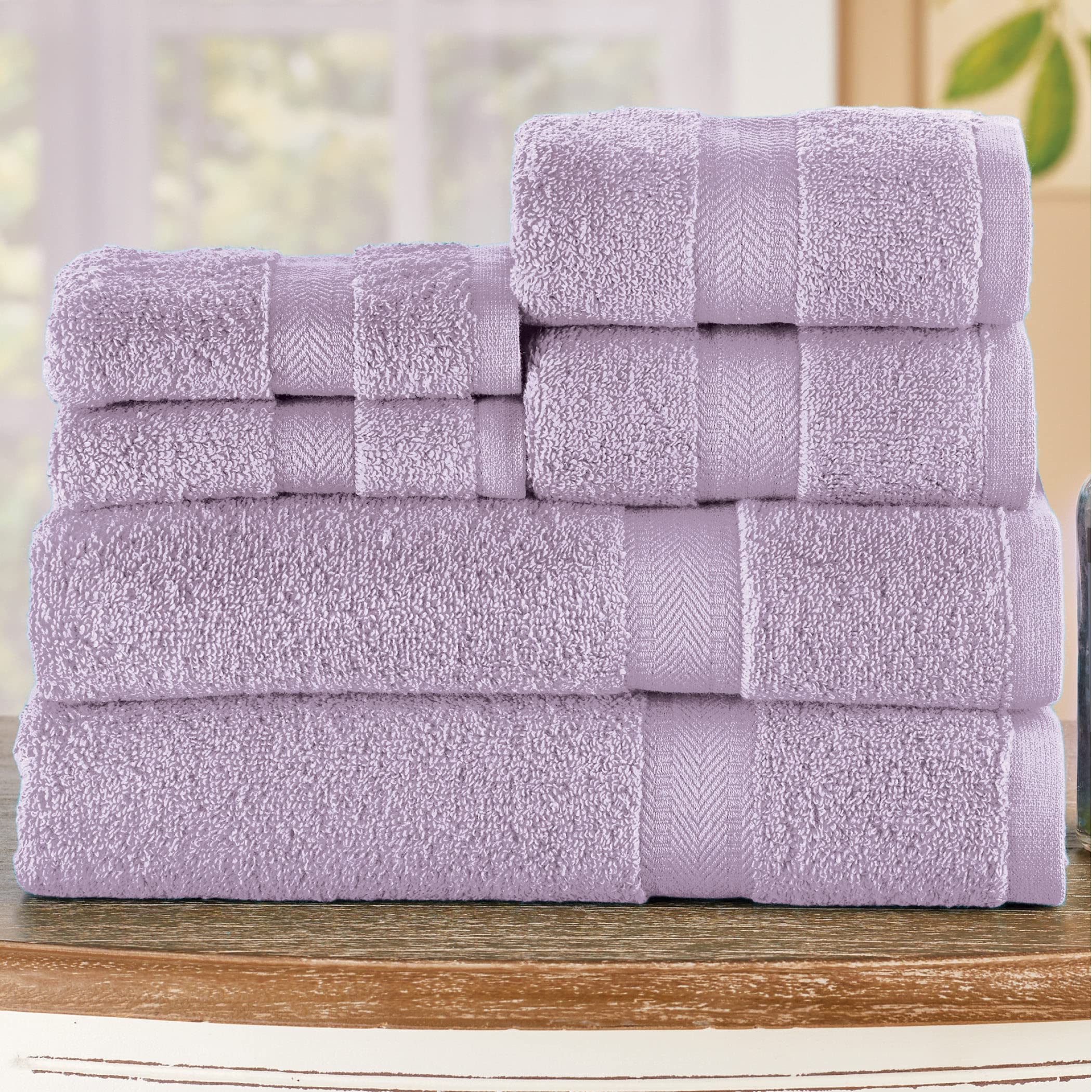 Luxury Bath Towel Set of 6 - Hotel Quality, Zero Twist, Super Absorbent - Perfect for Bathroom, Spa, Travel & Home Decor