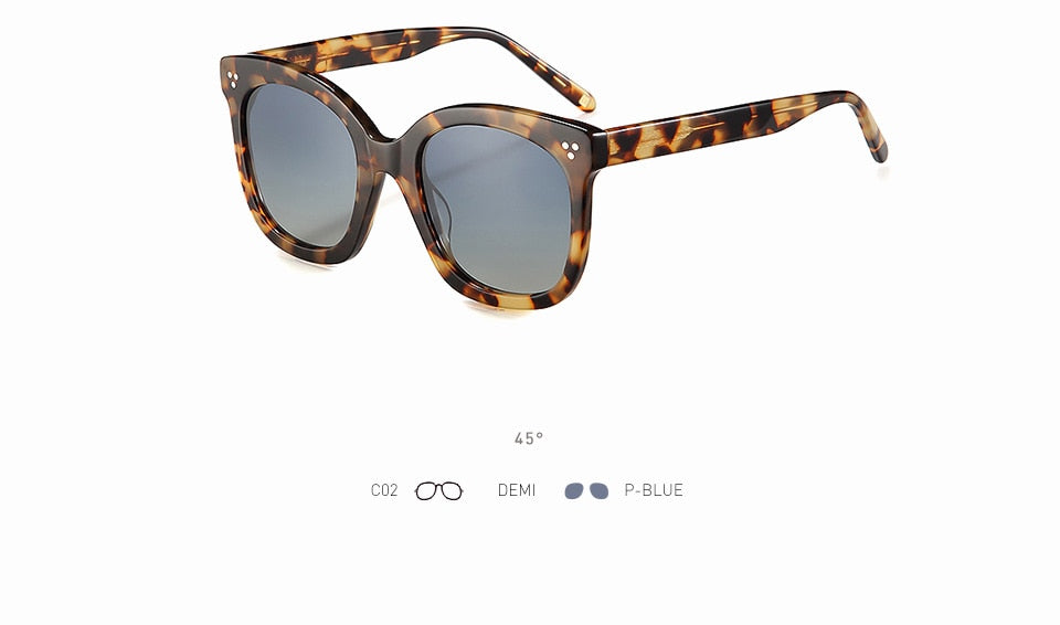 20/20 Classic Polarized Acetate Unisex Sunglasses AT8048 - UV Protection for Men & Women - Perfect for Driving, Beach & Outdoor Activities