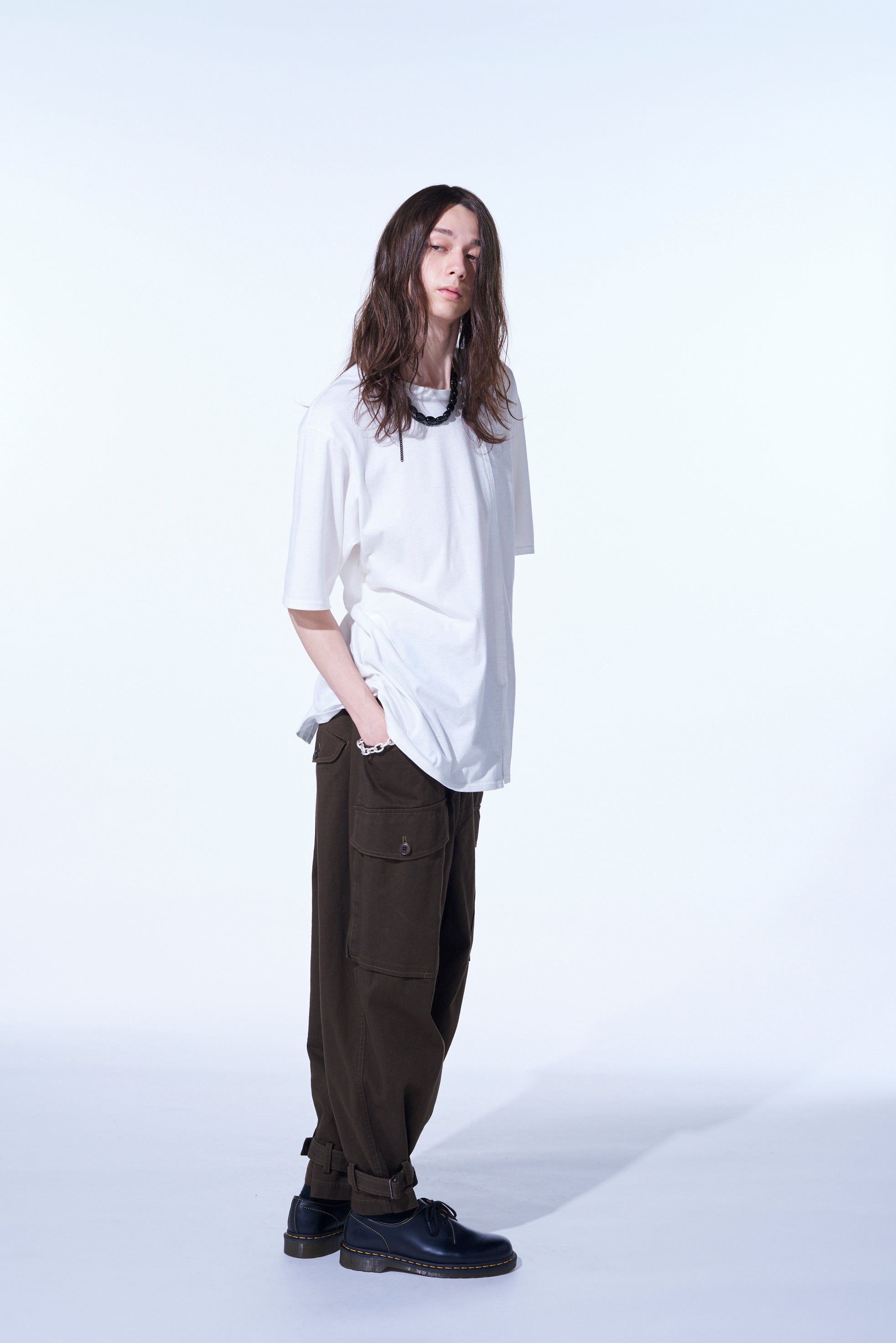 Premium Cotton Jersey Vertically Grafted T-Shirt with Side Hem Slits - Soft Breathable Tee for Casual Wear & Street Style Outfits