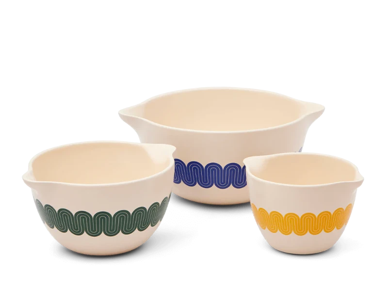 Premium Stainless Steel Mixing Bowls Set - Great Jones Stir Crazy Mixing Bowls for Baking, Cooking & Food Prep - 3-Piece Non-Slip Nesting Bowls with Lids & Pour Spouts - Perfect for Kitchen, Restaurant & Home Use