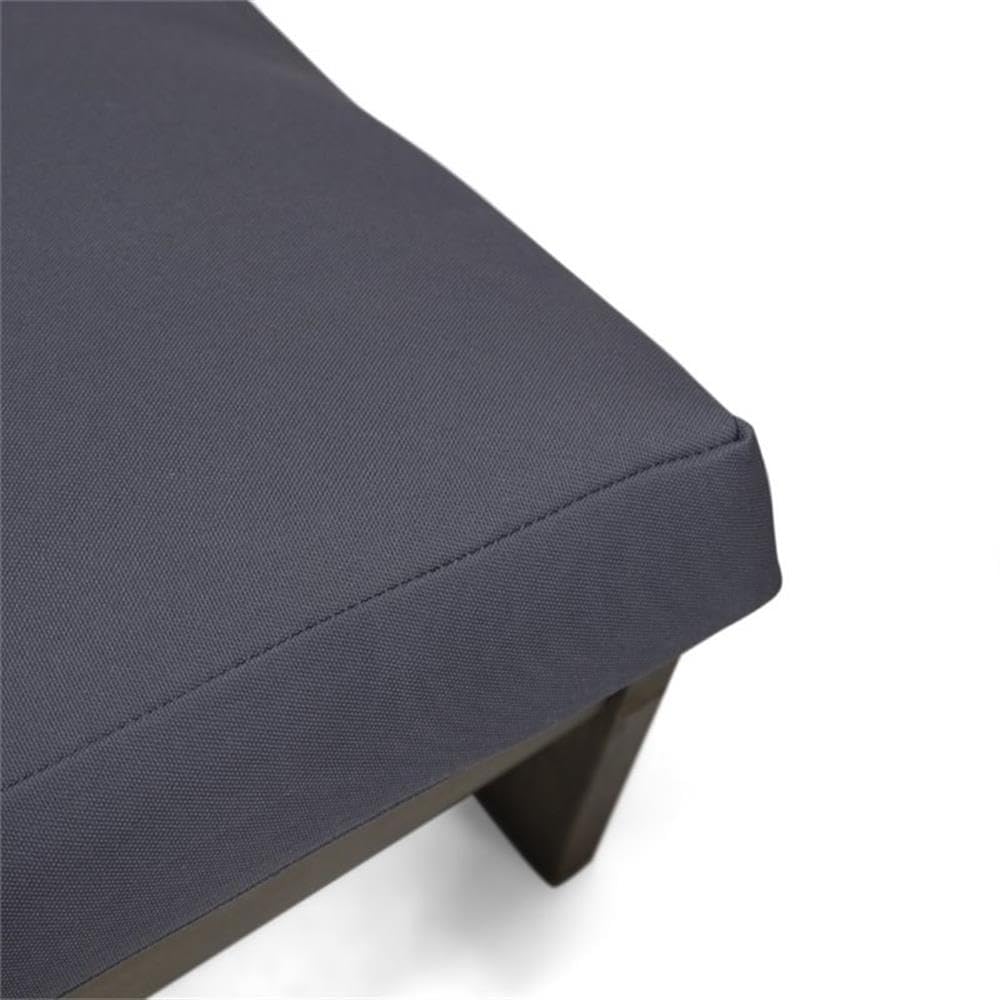 Waterproof Outdoor Patio Wood Loveseat with Gray Cushion - Perfect for Garden, Backyard, Poolside & Balcony Relaxation
