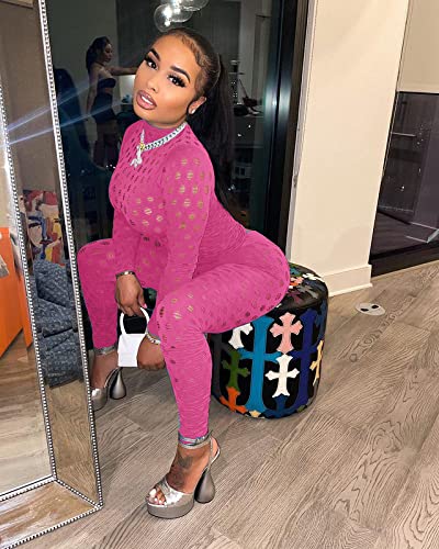 Sexy Club Outfits for Women - Long Sleeve Bodysuit Jumpsuit & Bodycon Leggings Pants Suit | Nightclub, Party & Date Night Outfits