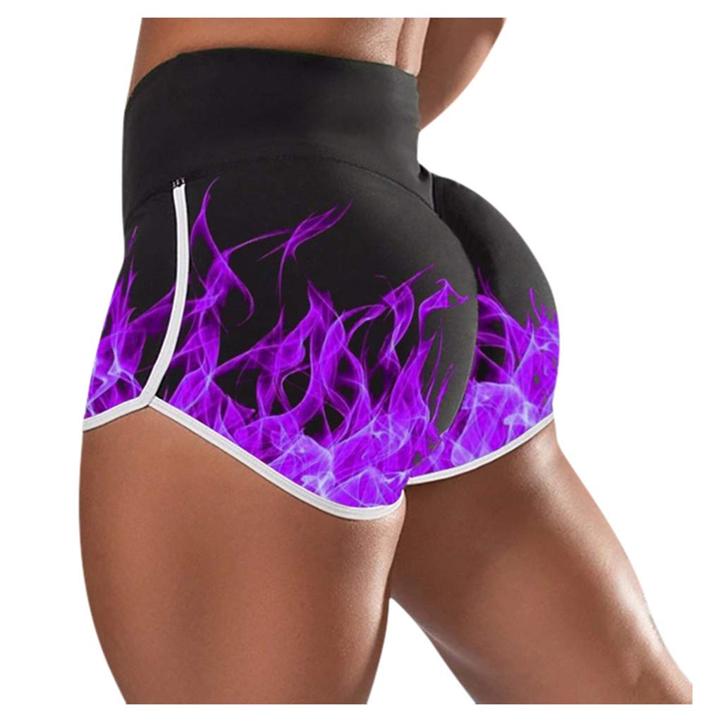 WUAI High Waist Yoga Shorts for Women - Plus Size Tummy Control Workout Running Athletic Bermuda Shorts & Leggings | Perfect for Yoga, Gym, Running & Casual Wear